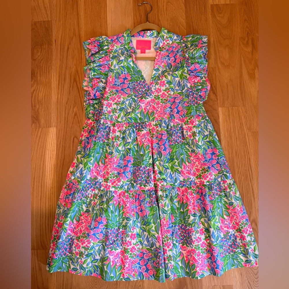 Women’s Lilly Pulitzer Floral V-Neck Cotton Sundress